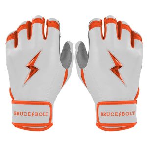 Chrome Series Short Cuff Batting Gloves - Orange